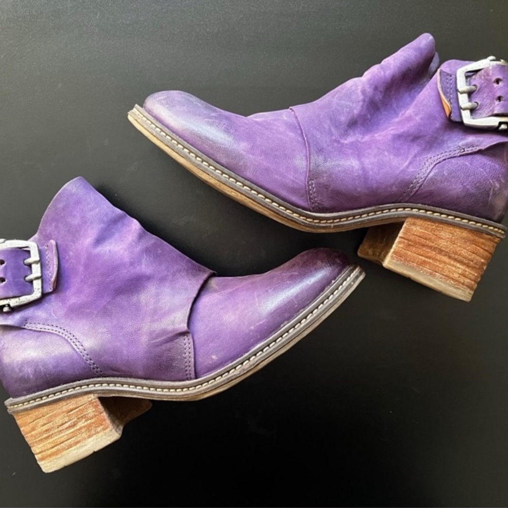 A.S.98 EUC Purple Ankle Boots - Picture 2 of 7